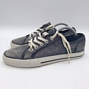 Vintage Guess Signature Logo Gray Sneakers Women's 6.5M Casual Shoes WGAIDA